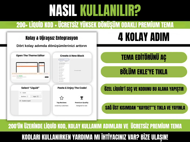 Shopify 200+ Liquid Kod