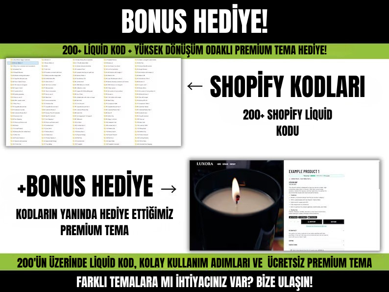 Shopify 200+ Liquid Kod